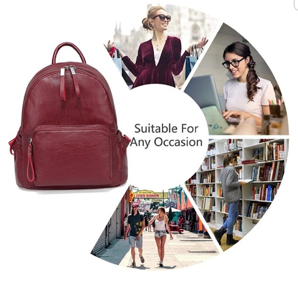 Mini Backpack Purse,Vaschy Faux Leather Small Back main image 5
